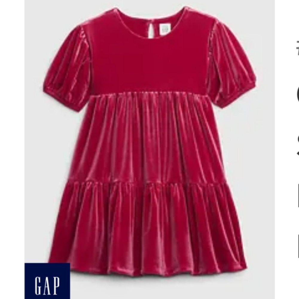 Gap Velour Tiered Dress